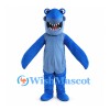 Blue Shark Mascot Costume with Large White Teeth