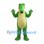 Green Crocodile Mascot Costume with Cream Belly and Long Snout
