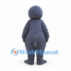 Gray Seal Mascot Costume with Round Head and White Belly