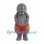Gray Walrus Mascot Costume with Brown Pants and Red Sash