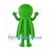 Green Octopus Mascot Costume with Large Rounded Head
