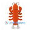 Orange Lobster Mascot Costume with Large Claws