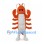 Orange Lobster Mascot Costume with Large Claws