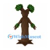 Tree Mascot Costume with Brown Trunk and Green Leaf Branches