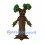 Tree Mascot Costume with Brown Trunk and Green Leaf Branches