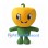 Yellow Bell Pepper Mascot Costume with Green Body