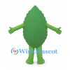 Green Leaf Mascot Costume with Vein Details