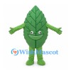 Green Leaf Mascot Costume with Vein Details