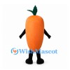 Carrot Mascot Costume with Green Leaf Top