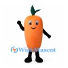 Carrot Mascot Costume with Green Leaf Top