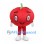 Tomato Mascot Costume with Green Stem and White Gloves