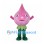 Pink Onion Mascot Costume with Green Leaf Collar
