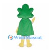 Leaf Fairy Mascot Costume with Green Cape and Yellow Boots