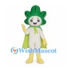 Leaf Fairy Mascot Costume with Green Cape and Yellow Boots