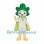 Leaf Fairy Mascot Costume with Green Cape and Yellow Boots