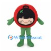 Flower Character Mascot Costume with Red Petal Hood