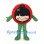 Flower Character Mascot Costume with Red Petal Hood
