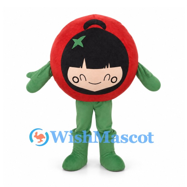 Flower Character Mascot Costume with Red Petal Hood