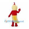 Banana Mascot Costume with Red Jacket and Gloves