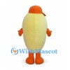Mango Mascot Costume with Orange Cap and Shoes