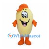 Mango Mascot Costume with Orange Cap and Shoes