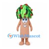Fruit Tree Mascot Costume with Green Leaves and Red Berries