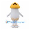 Mushroom Mascot Costume with Yellow Cap and White Stem