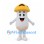 Mushroom Mascot Costume with Yellow Cap and White Stem