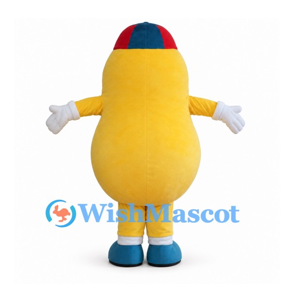 Yellow Potato Mascot Costume with Colorful Cap