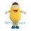Yellow Potato Mascot Costume with Colorful Cap