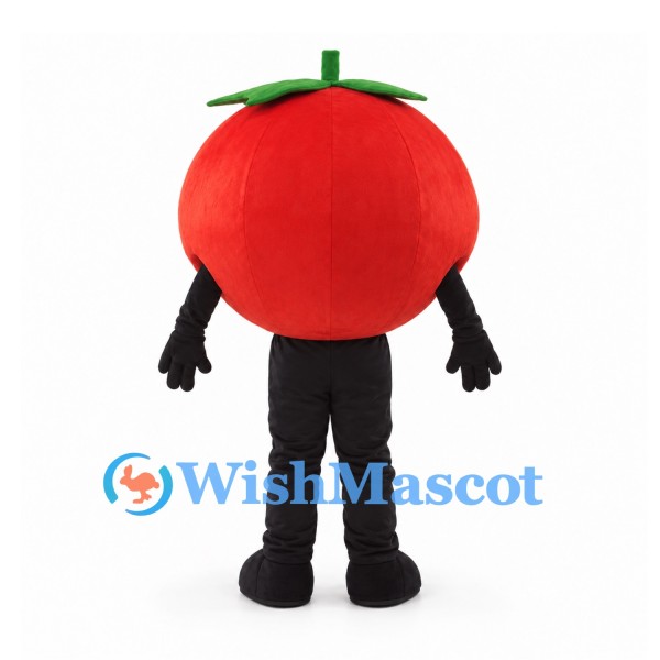 Tomato Mascot Costume with Round Glasses and Black Legs