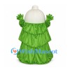 Onion Mascot Costume with Layered Green Leaf Dress