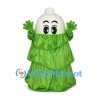 Onion Mascot Costume with Layered Green Leaf Dress