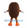 Coffee Bean Mascot Costume with Orange Shoes