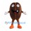 Coffee Bean Mascot Costume with Orange Shoes
