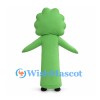 Broccoli Mascot Costume with Pale Stem and Green Crown