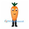Carrot Mascot Costume with Long Body and Green Top