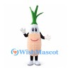 Spring Onion Mascot Costume with Long Green Leaves