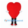 Red Heart Mascot Costume with Black Legs and White Gloves
