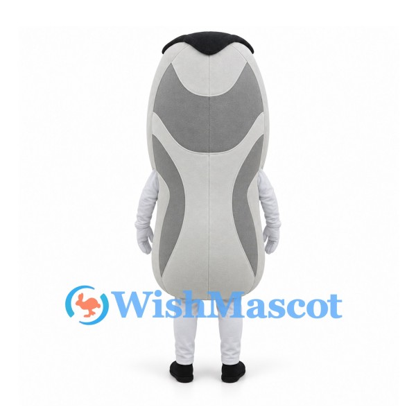 Gray Sneaker Mascot Costume with White Laces