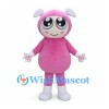 Pink Rabbit Character Mascot Costume with White Ears and Boots