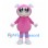 Pink Rabbit Character Mascot Costume with White Ears and Boots