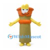 Plunger Mascot Costume with Orange Rubber Top and Brown Handle