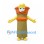 Plunger Mascot Costume with Orange Rubber Top and Brown Handle