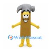 Hammer Mascot Costume with Gray Head and Brown Handle