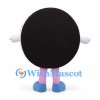 Chocolate Sandwich Cookie Mascot Costume with Blue Bow Tie
