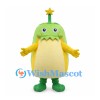 Green Monster Mascot Costume with Yellow Spots and Star Antenna