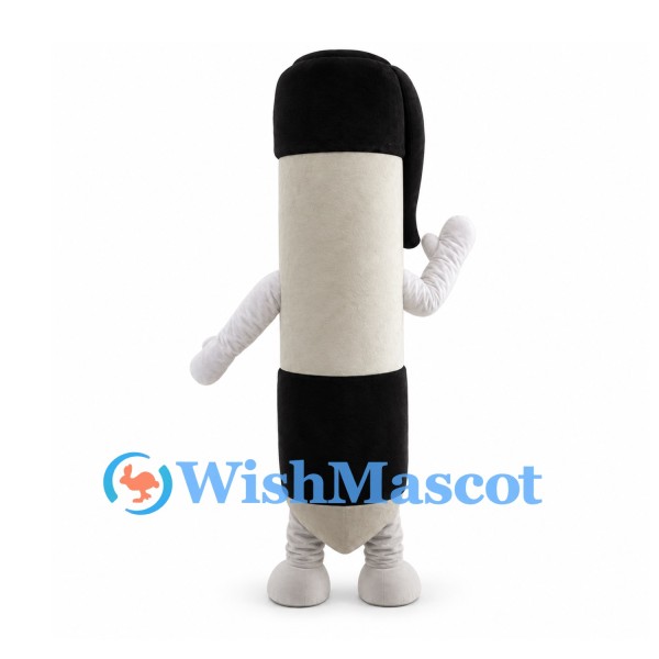 Marker Pen Mascot Costume in Black and White