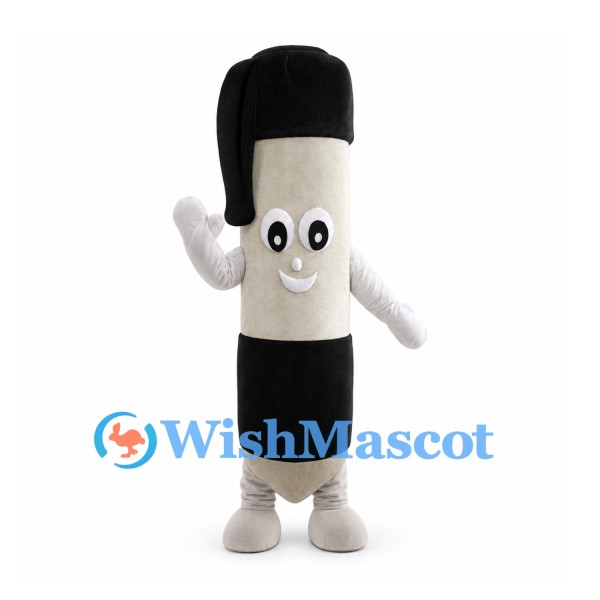 Marker Pen Mascot Costume in Black and White