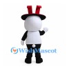 Rabbit Mascot Costume with Black Top Hat and Red Tie